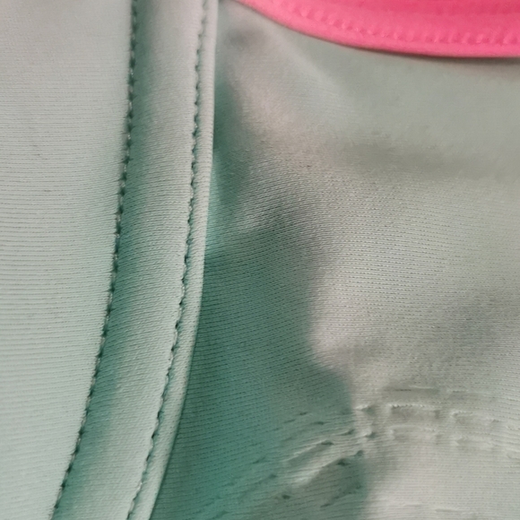 AERIE Bikini Top Bottom Pink Green Medium M New - Picture 10 of 10